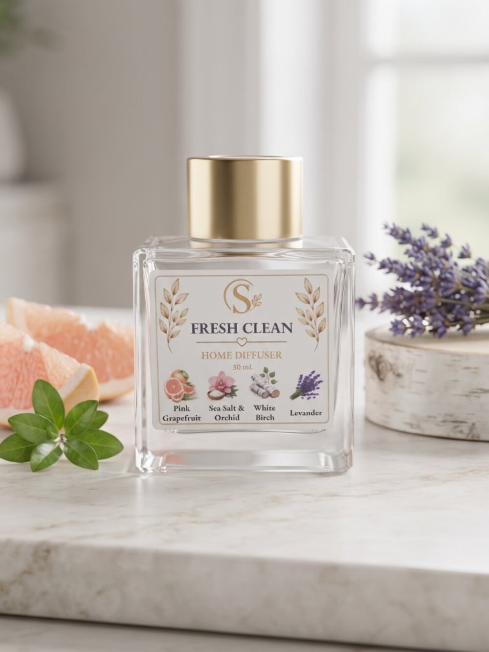 Home Reed Diffuser - Fresh Clean 50ML - Picture 2 of 10
